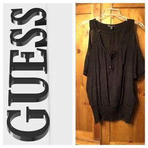 Women’s Black Cold Shoulder Shirt